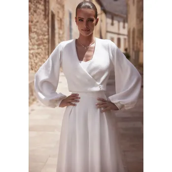 Dámský svetr Glara Pletené zavinovací bolerko s kašmírovým efektem 1157024