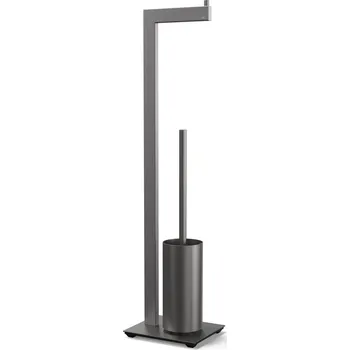 WC štětka Zack, Stojan na toaletní papír a WC štětka Linea, grafitový, s PVD povlakem - Formadore