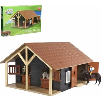 domeček pro figurky Kids Globe 600KG610167 koňská stáj se 2 boxy a dílnou