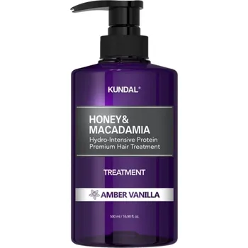 Vlasová kosmetika Kundal Honey & Macadamia Treatment hydrointenzivní proteinová kúra na vlasy s vanilkou 500 ml