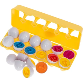 Puzzle Puzzle IKONKA Vzdělávací třídička puzzle odpovídá tvarům čísla vejce 12ks