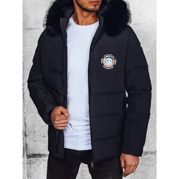 Pánská zimní bunda Barva tmavě modrá DSTREET TX4643 - výprodej Barva: Černá, Velikost: 3XL