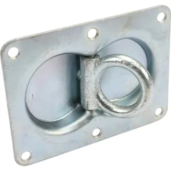 Příslušenství pro přívěs Pozinkovaná kotevní miska o rozměru 146 × 108 mm s oboustranně výklopným okem