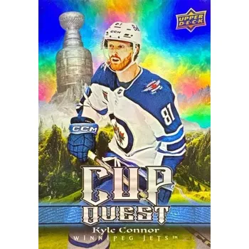 Karetní hra insert karta KYLE CONNOR 25-26 UD Ser. 1 Cup Quest číslo CQ-7