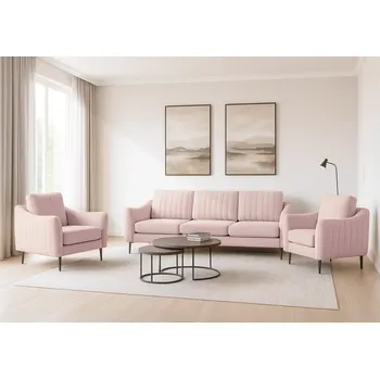 Sedací souprava Sedací souprava CORIDO 3+1+1 růžová