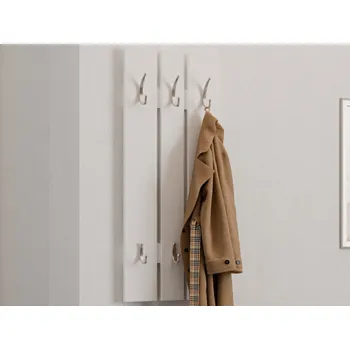 Věšák Šatní panel na zeď Panelo, bílý