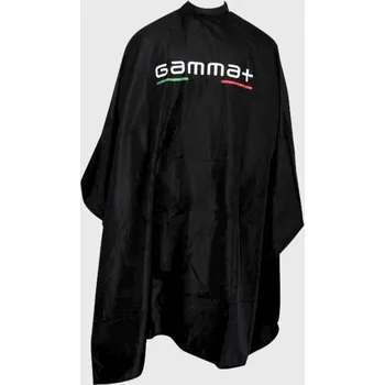 Domácí spotřebič Gamma Piú GAMMA+ SILICONE COLLAR CAPE BLACK holičská pláštěnka se silikonovým límcem černá