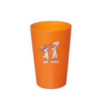 Barevný plastový kelímek s Bob a Bobkem, oranžový