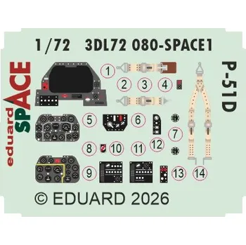 Plastikový model Eduard 1/72 P-51D SPACE (ARMA HOBBY)