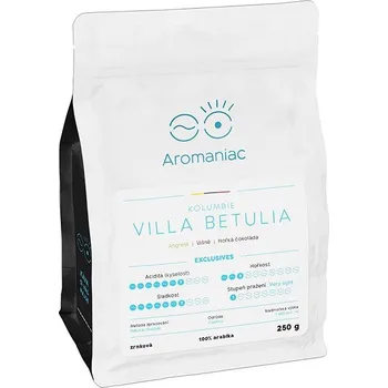 Káva Aromaniac Kolumbie Villa Betulia zrnková, 250 g