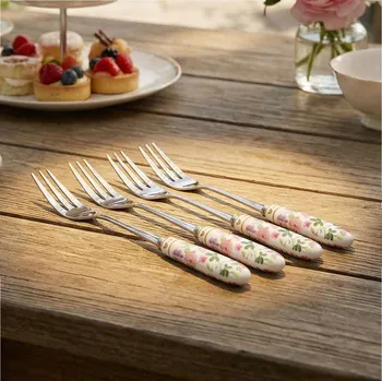 Příbor Vidličky EASY LIFE bílé s květy 4 ks