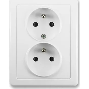 Elektroinstalační materiál Kryt zásuvky 2násobné, Swing (5512G-C02349 B1) jasně bílá ABB ND5512G-A2341 B1