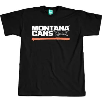 Pánské tričko Montana T-Shirt Logo Line Black Shrimp