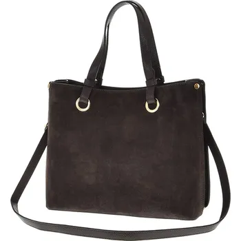 Kabelka Dámská kožená kabelka Laura Biaggi 04-571 - tm.hnědá