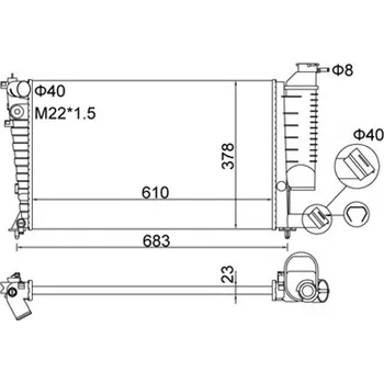 Chladič motoru Chladič, chlazení motoru HART 602 198