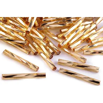 Korálek Rokajl Preciosa kroucené tyčky 20 mm, Balení 20 g, Varianta 78102 stříbrná