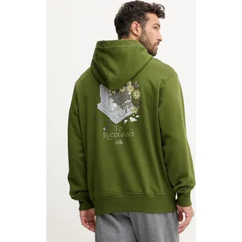 Pánská mikina Bavlněná mikina The North Face Connect Relaxed NF0A8E40BRI1 zelená 78X, vel. XL