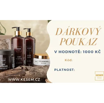 Dárkový potravinový koš Dárkový poukaz 1000 Kč - www.kesem.cz Typ tištěný / digitální: Tištěný