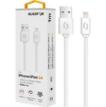 Datový kabel ALIGATOR 2A iPhone lightning 1m, bílý