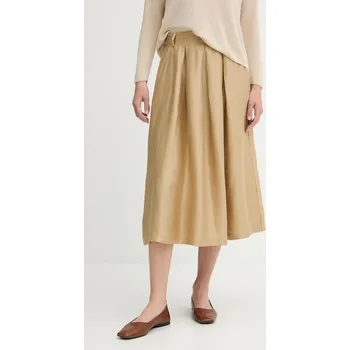 Dámská sukně Sukně s příměsí lnu La Petite Française JOSEPHINE PFJOSEPHINE zelená 19X, vel. 36