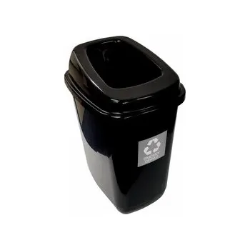 Podlahový mycí stroj Koš na tříděný odpad plast 28 l hranatý ČERNÝ