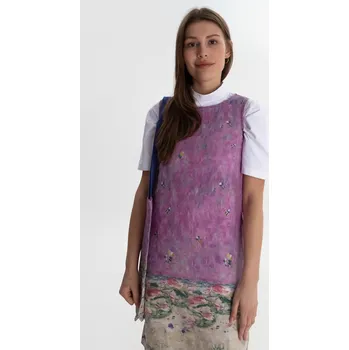 Dámské šaty Lněné 100% Lněné šaty Gustav Klimt Mada Primavesi Velikost: EU 34