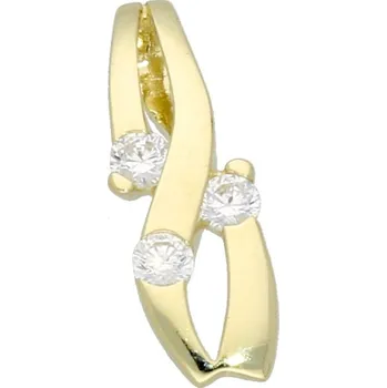 Přívěsek Goldstore Zlatý zirkonový přívěsek s ouškem na zadní straně Váha: 0.67 g