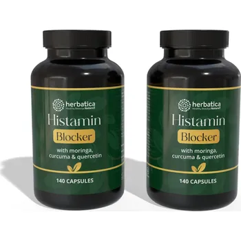 Zvýhodněný set: 2 x Histamin blocker s moringou, kurkumou a kvercetinem - 140 kapslí - Herbatica