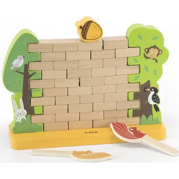 Dřevěná hračka Dětská dřevěná společenská hra Viga Stěna