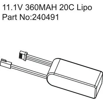 RC model LiPo baterie 11,1V 360mAh 20C pro Mini Crawler Absima / Hobby Plus CR-18P PRO Juice Up 1:18 RTR
