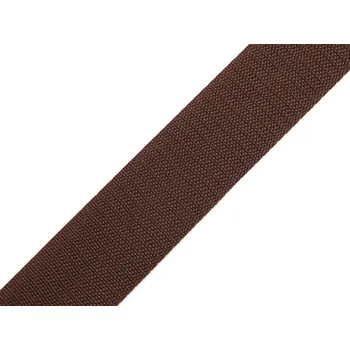 Popruh polypropylenový šíře 30 mm tloušťka 1 mm, střední, 77 hnědá tmavá