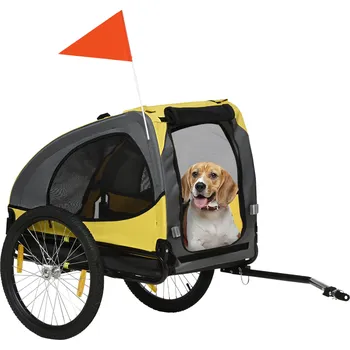 vozík za kolo PawHut Vozík za kolo pro psy Fart, žlutý
