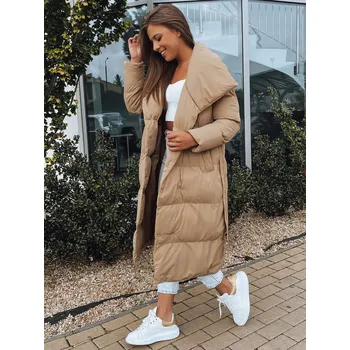 Černá dlouhá dámská zimní bunda Dstreet TY3089 - výprodej Barva: Hnědá, Velikost: L