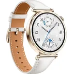 Chytré hodinky Huawei Watch GT 5 41 mm - Gold + White Composite Leather Strap