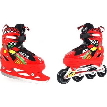 Zimní brusle Kolečkové a zimní brusle 2V1 SMJ Sport, nastavitelné, velikost 33-36