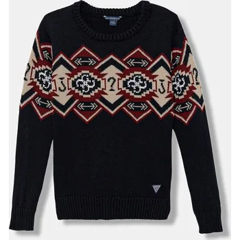 Dívčí oblečení Dětský bavlněný svetr Guess L5BR05.Z2NN0.9BYA námořnická modř 59X, vel. 175