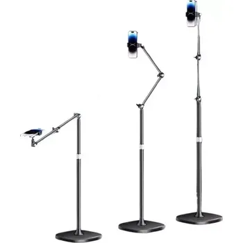 Flexibilní stativ pro telefon, natáčení pohledu dolů (vaření, unboxing, práce), výška max.1,7m, barva černá