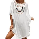 Plážové šaty 6117 Bílá 100% viskóza