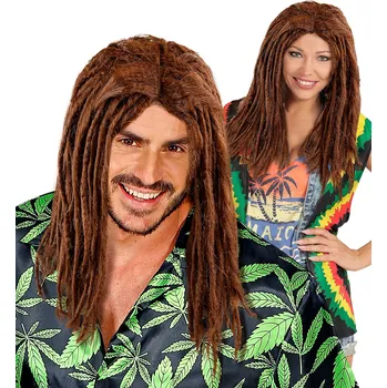 Karnevalová paruka Hnědá paruka s dredy