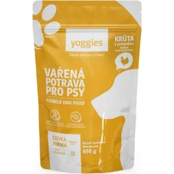 Krmivo pro psa YOGGIES vařená potrava pro psy krůta s pohankou 6x650g