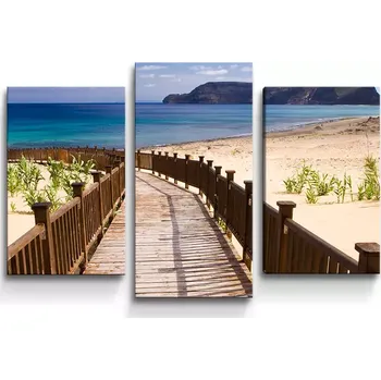 Obraz Sablio Obraz - 3-dílný Chodníček na pláž - 75x50 cm