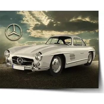 Plakát Sablio Plakát Mercedes-Benz 300 SL Na silnici - 90x60 cm