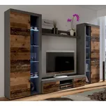 Falco Obývací stěna, sestava RIZO XL matera/old style