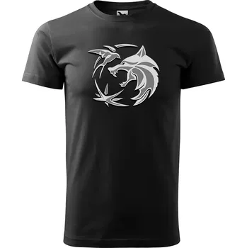 Pánské oblečení Sablio Tričko s potiskem Zrození ze stínu - černé L