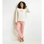 DIM FASHION PYJAMA SET - Dámské pyžamo set - DI000EHW bílá - růžová 3XL