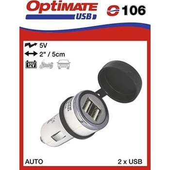 OPTIMATE USB nabíječka do auto zásuvky 3300mA