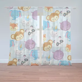 Záclona Sablio Záclony Zoo pro děti: 2ks 150x250cm