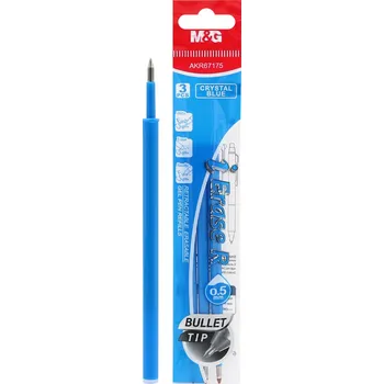 Náplň do psacích potřeb Náplň gumovací M&G iErase hrot 0,5 mm (sada 3 ks) modrá náplň