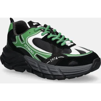 Pánské tenisky Kožené tenisky Iceberg ICB-One IU17060T zelená 77X, EUR 43