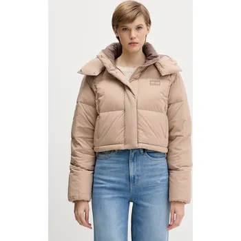 Péřová bunda Tommy Jeans DW0DW21624 béžová 80A, vel. XL